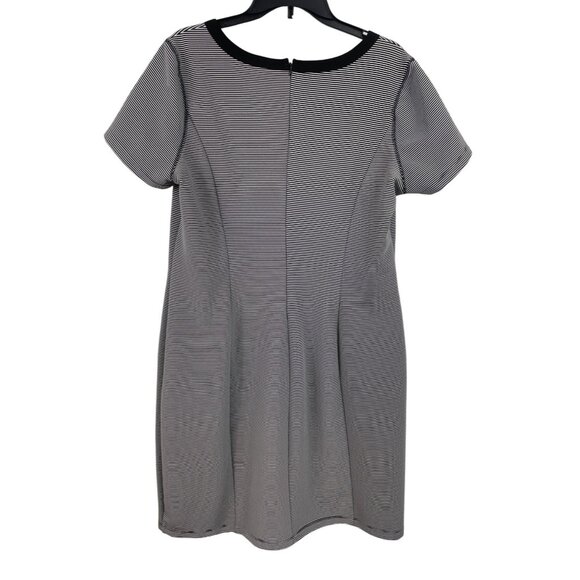 Robbie Bee Womens Black & White Striped Short Sleeve Dress Size XL - Picture 2 of 8